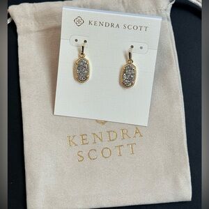 New Kendra Scott Lee Earrings Gold Platinum Drusy